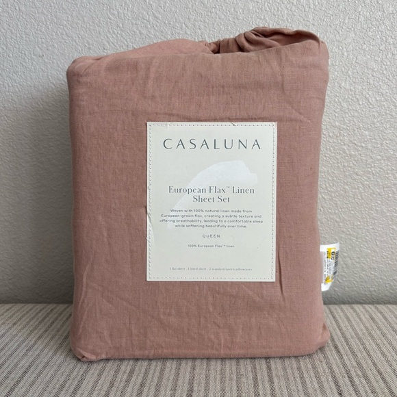 Casaluna Other - NWT Queen 100% Linen Sheet Set Adobe Clay - Casaluna